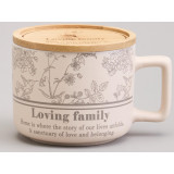 Кружка 400мл с бамбуковой крышкой "SWEET HOME" 9.6*8cm LEFARD 756-476