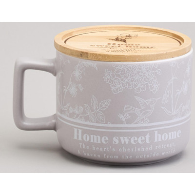 Кружка 400мл с бамбуковой крышкой "LOVING FAMILY" 9.6*8cm LEFARD 756-478-2