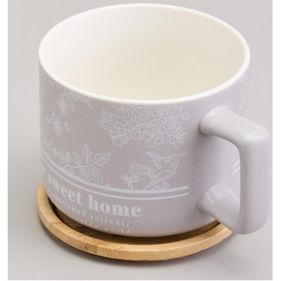 Кружка 400мл с бамбуковой крышкой "LOVING FAMILY" 9.6*8cm LEFARD 756-478-5
