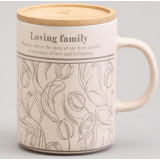 Кружка 400мл с бамбуковой крышкой "SWEET HOME" 8*10.9cm LEFARD 756-479