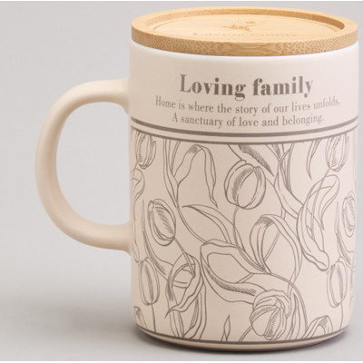 Кружка 400мл с бамбуковой крышкой "SWEET HOME" 8*10.9cm LEFARD 756-479-2