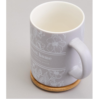 Кружка 400мл с бамбуковой крышкой "LOVING FAMILY" 8*10.9cm LEFARD 756-480-5