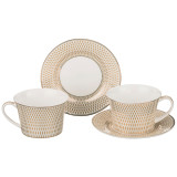 Кофейный набор "RADIAL GOLD" на 2 пер. 4 пр. 180 мл (кор=24наб.) LEFARD 760-412