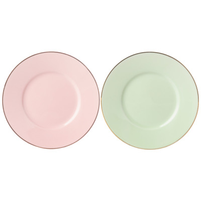 Кофейный набор "ВРЕМЕНА ГОДА" на 2 пер. 4 пр. 180 мл розовый-мятный (кор=24наб.) LEFARD 760-683-1