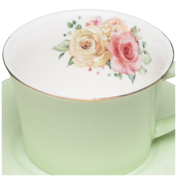 Чайный набор "ВРЕМЕНА ГОДА" 4 пр. на 2 пер. 250 мл розовый-мятный (кор=24наб.) LEFARD 760-685-2