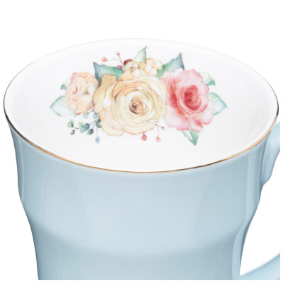 Кружка "ВРЕМЕНА ГОДА" 350 мл голубая (кор=36шт.) LEFARD 760-687-1