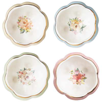 Набор розеток "ВРЕМЕНА ГОДА" 4 шт. 5*5*4 см микс (кор=24наб.) LEFARD 760-698-1