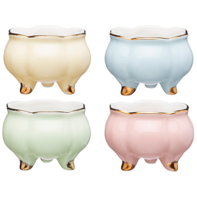 Набор розеток "ВРЕМЕНА ГОДА" 4 шт. 5*5*4 см микс (кор=24наб.) LEFARD 760-698