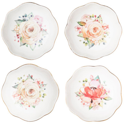 Набор розеток "ВРЕМЕНА ГОДА" 4 шт. 10 см микс (кор=48наб.) LEFARD 760-701-1