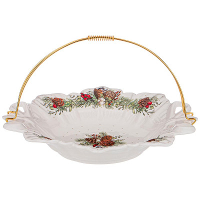 Блюдо "CELEBRATION" с металл.ручкой 26см (кор=12шт.) LEFARD 760-745