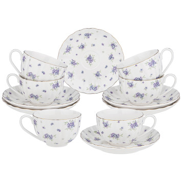 Чайный набор "SONNET IN BLUE" на 6 пер. 12 пр. 280 мл (кор=6наб.) LEFARD 760-764