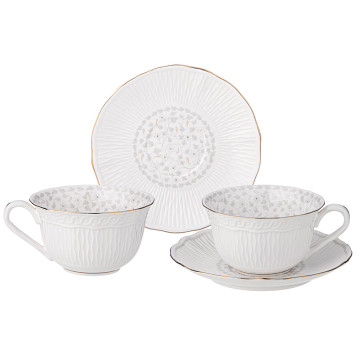 Чайный набор "ВИВЬЕН" на 2 пер. 4 пр. 250 мл (кор=12наб.) LEFARD 760-774