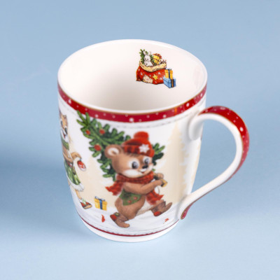 Кружка "С НОВЫМ ГОДОМ!" 300 мл красная (кор=36шт.) LEFARD 760-780-1-1