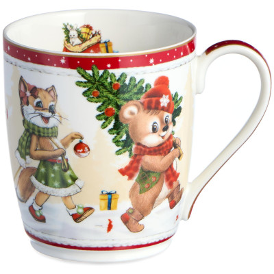 Кружка "С НОВЫМ ГОДОМ!" 300 мл красная (кор=36шт.) LEFARD 760-780-1-2