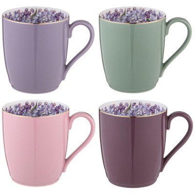 Набор кружек "LILAC" 4 шт. 300 мл (кор=12наб.) LEFARD 760-796