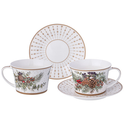 Чайный набор "CELEBRATION" на 2 пер. 4 пр. 250 мл (кор=12наб.) LEFARD 760-816