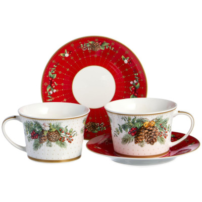 Чайный набор "CELEBRATION" на 2 пер. 4 пр. 250 мл (кор=12наб.) LEFARD 760-817-1-7