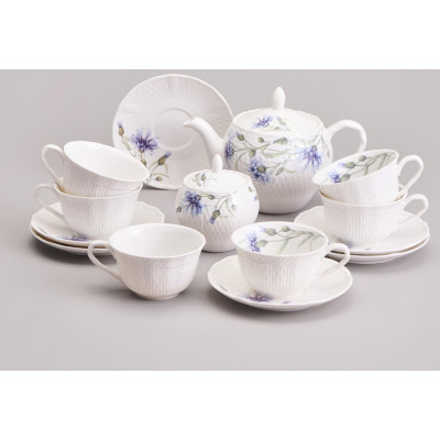 Чайный сервиз "ВАСИЛЬКИ" на 6 пер. 14 пр. 800/300/250 мл LEFARD 760-824-1