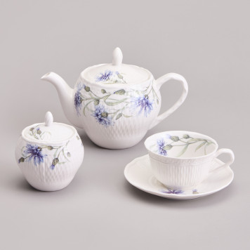 Чайный сервиз "ВАСИЛЬКИ" на 6 пер. 14 пр. 800/300/250 мл LEFARD 760-824