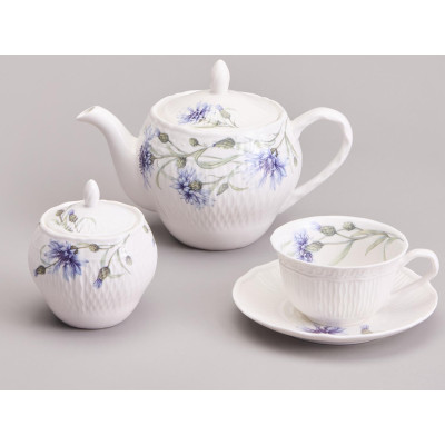 Чайный сервиз "ВАСИЛЬКИ" на 6 пер. 14 пр. 800/300/250 мл LEFARD 760-824