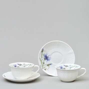 Чайный набор "ВАСИЛЬКИ" на 2 пер. 4 пр. 250 мл LEFARD 760-826-1