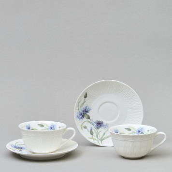 Чайный набор "ВАСИЛЬКИ" на 2 пер. 4 пр. 330 мл LEFARD 760-829-1