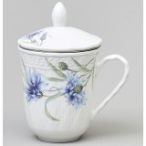 Кружка заварочная "ВАСИЛЬКИ" с крышкой и ситом 350 мл LEFARD 760-833