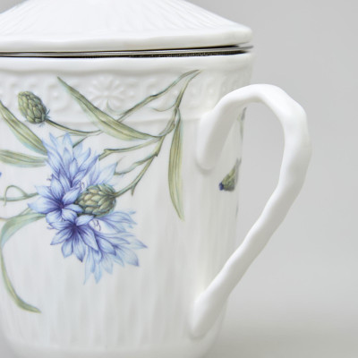 Кружка заварочная "ВАСИЛЬКИ" с крышкой и ситом 350 мл LEFARD 760-833-5