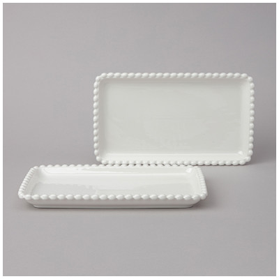 Набор блюд "PEARL" прямоуг. 2 шт. 25*14,5*2,5 см (кор=12наб.) LEFARD 761-100-2