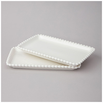 Набор блюд "PEARL" прямоуг. 2 шт. 25*14,5*2,5 см (кор=12наб.) LEFARD 761-100-3