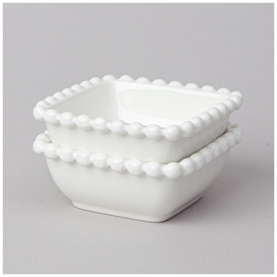 Набор салатников квадратных "PEARL" 2 шт. 10*4 см 120 мл (кор=12наб.) LEFARD 761-102-1