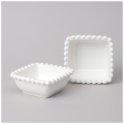 Набор салатников квадратных "PEARL" 2 шт. 10*4 см 120 мл (кор=12наб.) LEFARD 761-102-2