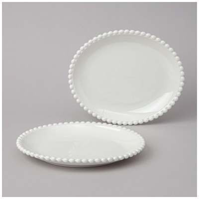 Набор тарелок овальных "PEARL" 2 шт. 23*19,5*3 см (кор=12наб.) LEFARD 761-108-2