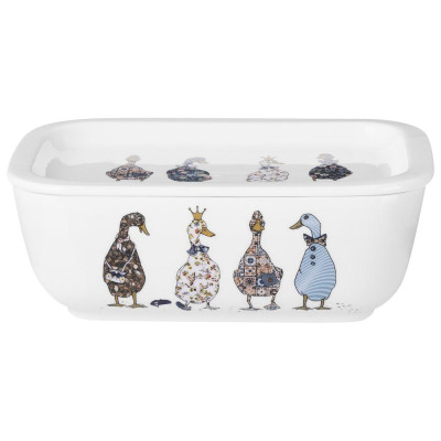 Блюдо с крышкой "FAMILY FARM" прямоуг. 16,5*11,5*6 см 490 мл (кор=24шт.) LEFARD 761-213-1