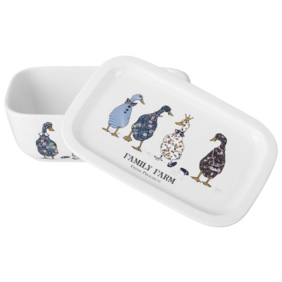 Блюдо с крышкой "FAMILY FARM" прямоуг. 19*13*6,5 см 740 мл (кор=18шт.) LEFARD 761-214-1