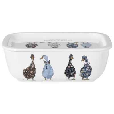 Блюдо с крышкой "FAMILY FARM" прямоуг. 19*13*6,5 см 740 мл (кор=18шт.) LEFARD 761-214-4