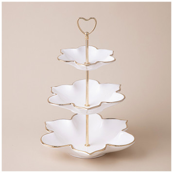 Этажерка 3-ярусная 25х5/20х4/15х3 см LEFARD 763-151