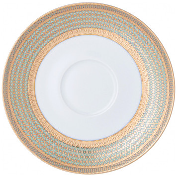 Чайный сервиз "ЗОЛОТАЯ СЕТКА" hа 6 пер. 14 пр. 1300/250/270 мл мятный (кор=1наб.) LEFARD 770-225-3