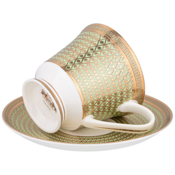 Чайный набор "ЗОЛОТАЯ СЕТКА" hа 2 пер. 4 пр. 270 мл мятный (кор=10наб.) LEFARD 770-226-3