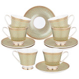 Чайный набор "ЗОЛОТАЯ СЕТКА" hа 6 пер. 12 пр. 270 мл мятный (кор=5наб.) LEFARD 770-227