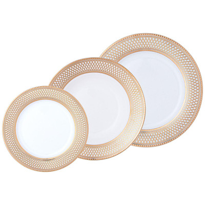 Столовый набор "ЗОЛОТАЯ СЕТКА" на 6 пер. 18 пр. (кор=2наб.) LEFARD 770-229