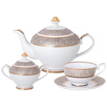 Чайный сервиз " МГНОВЕНИЕ" hа 6 пер. 14 пр. 1300/250/270 мл (кор=1наб.) LEFARD 770-234