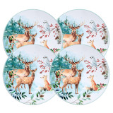 Набор подстановочных салфеток "ЗИМНЯЯ СКАЗКА" из 4 шт., диаметр=38 см LEFARD 771-151