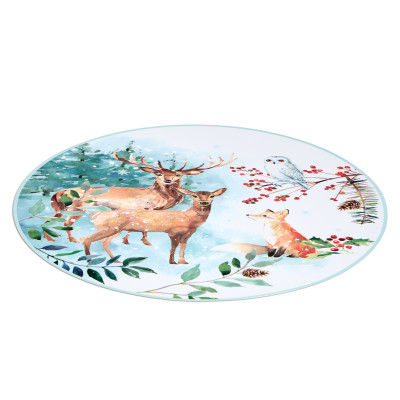 Набор подстановочных салфеток "ЗИМНЯЯ СКАЗКА" из 4 шт., диаметр=38 см LEFARD 771-151-1