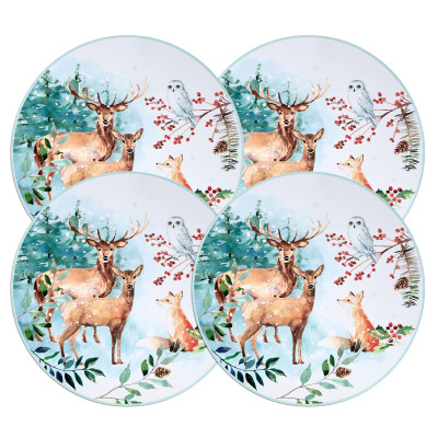 Набор подстановочных салфеток "ЗИМНЯЯ СКАЗКА" из 4 шт., диаметр=38 см LEFARD 771-151