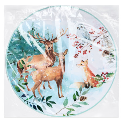 Набор подстановочных салфеток "ЗИМНЯЯ СКАЗКА" из 4 шт., диаметр=38 см LEFARD 771-151-5
