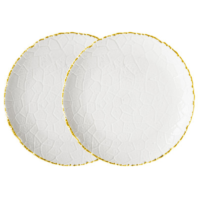 Набор тарелок закусочных "CHARM" 2 шт. 19*2,5 см (с золотой линией) LEFARD 779-350