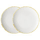 Набор тарелок закусочных "CHARM" 2 шт. 19*2,5 см (с золотой линией) LEFARD 779-350