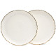 Набор тарелок обеденных "CHARM" 2 шт. 26*2,5 см (с золотой линией) LEFARD 779-352