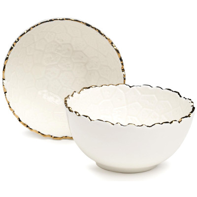 Набор салатников "CHARM" 2 шт. 11*5,5 см 250 мл (с золотой линией) LEFARD 779-355